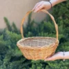 Proutěný košík s uchem – přírodní ruční výroba