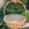 Proutěný košík s uchem – přírodní ruční výroba