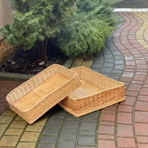 Proutěná prodejní bedýnka 50 × 40 cm – koš na ovoce, zeleninu a pečivo